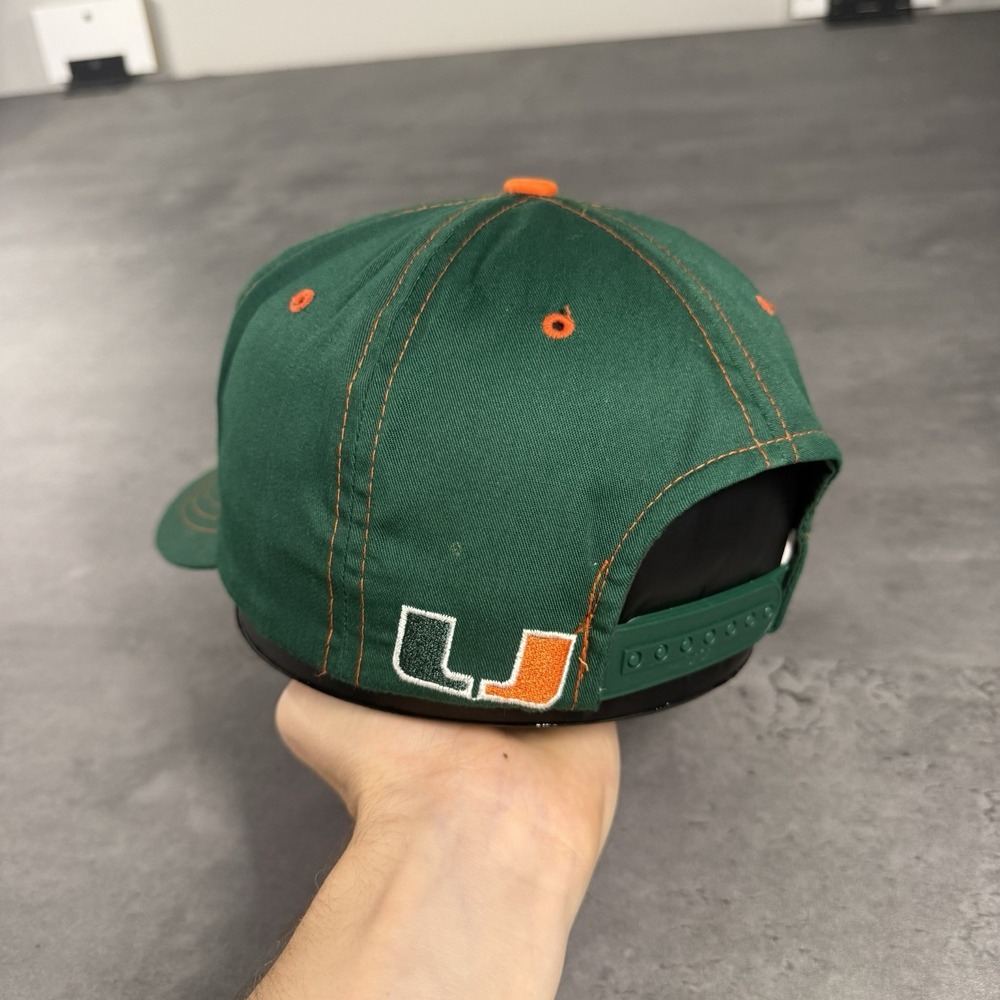 Vintage Miami Hurricanes Snapback Hat Ibis‎ Sebastian Green Orange Annco Trucker - Picture 5 of 7